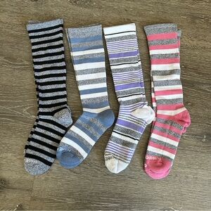 New Women’s Tommie Copper M 7-9.5 4 Pack of Over the Calf Compression Socks